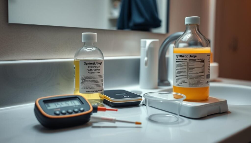 preparing for a drug test with synthetic urine